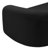 Black sofa corner detail, back